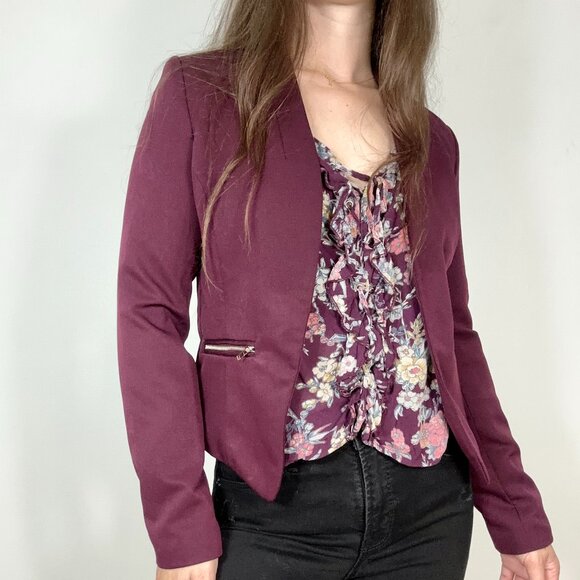 *Another Story Purple Wine Blazer - Picture 3 of 7